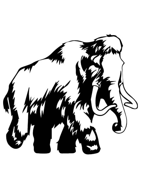 Мамонт черно белый