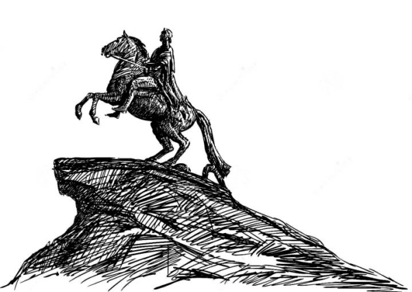 Медный всадник памятник рисунок