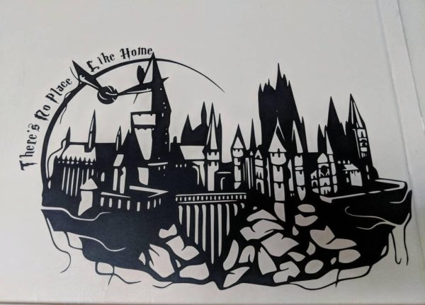 Гарри Поттер замок Хогвартс силуэт