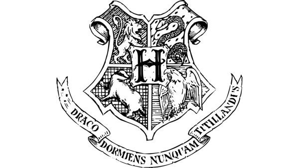 Герб Хогвартса из Гарри Поттера вектор