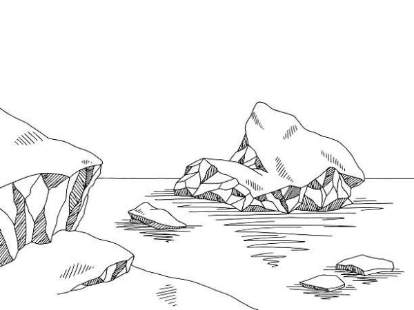 Арктика раскраска пейзаж