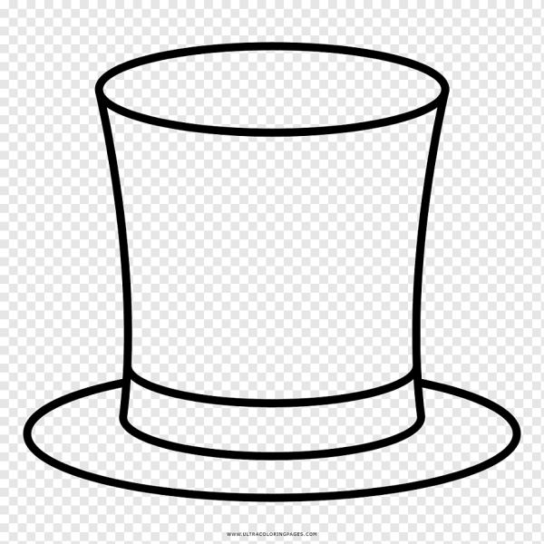 Шляпа цилиндр раскраска для детей