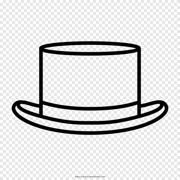 Шляпа цилиндр раскраска