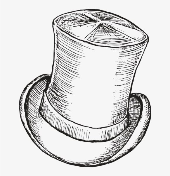 Рисование шляпа цилиндр