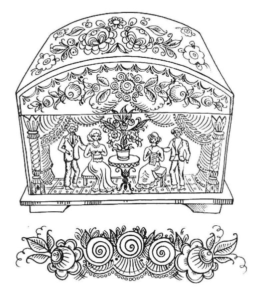 Шкатулка раскраска для детей