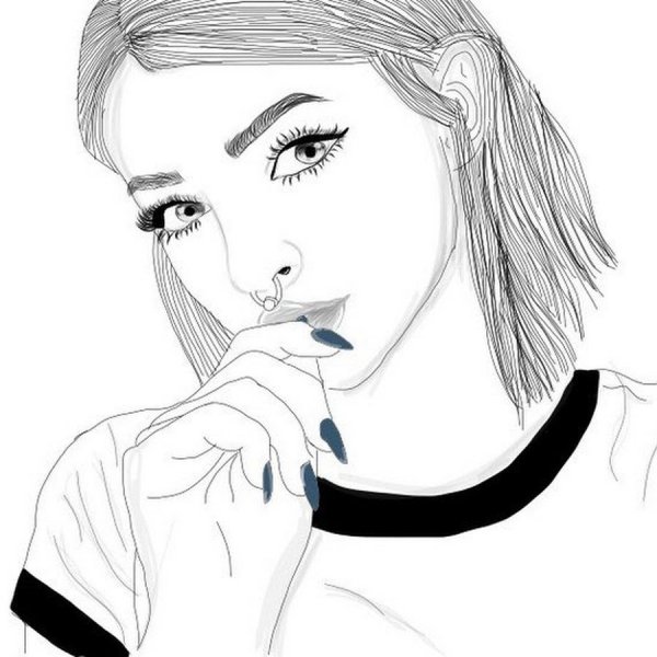 Раскраски девушки в стиле