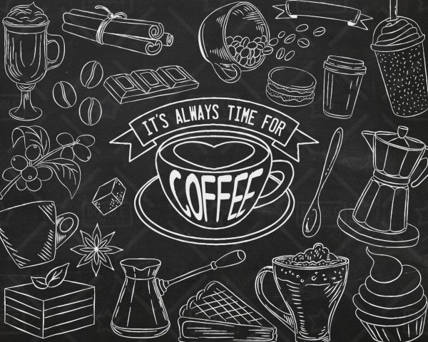 Векторные доски для кофейни
