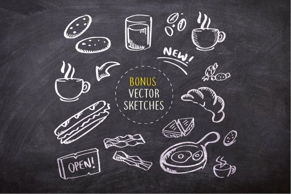 Фон грифельная доска для кофе