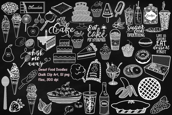 Выпечка нарисованная мелом