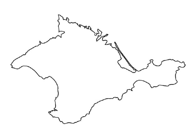 Контур полуострова Крым