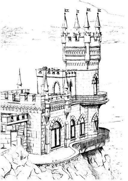 Ласточкино гнездо Крым вектор