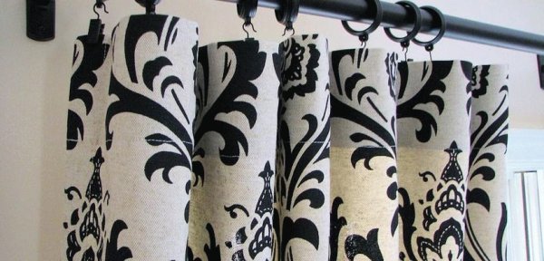Черно белые шторы