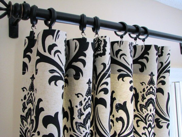 Черно белые шторы