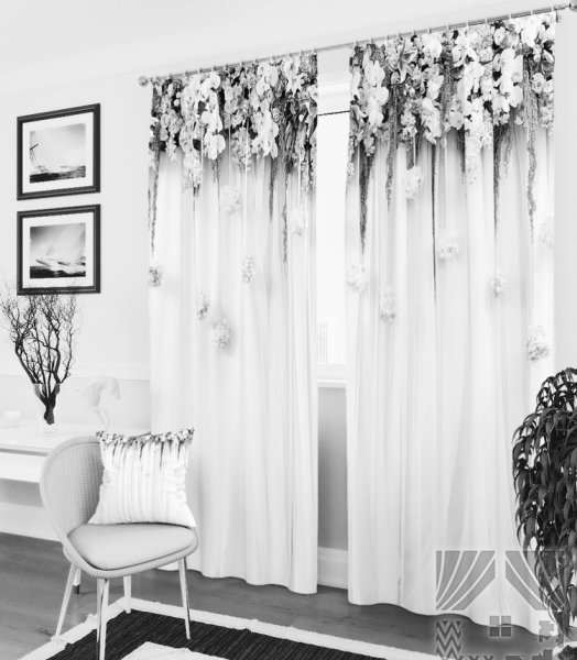 Черно белые обои в интерьере