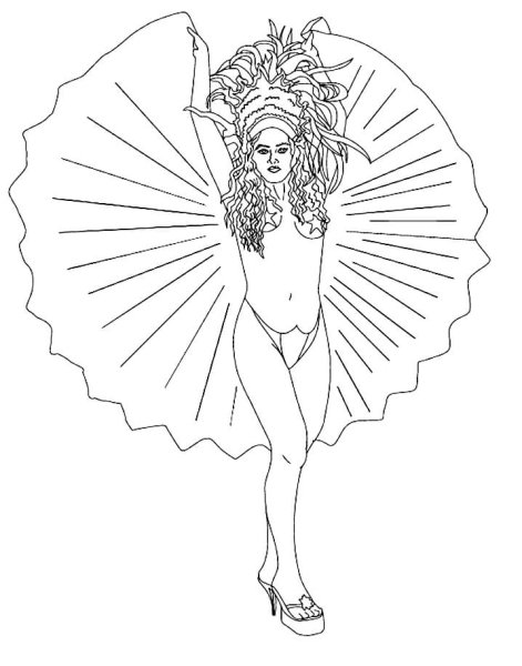 Бразильский карнавал раскраска