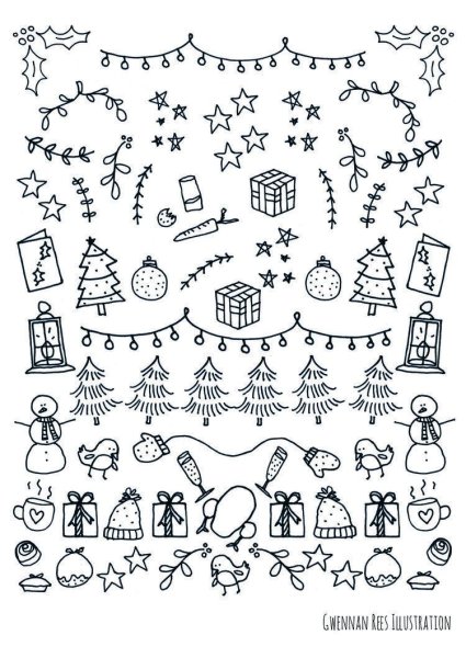 Мелкие новогодние рисуночки