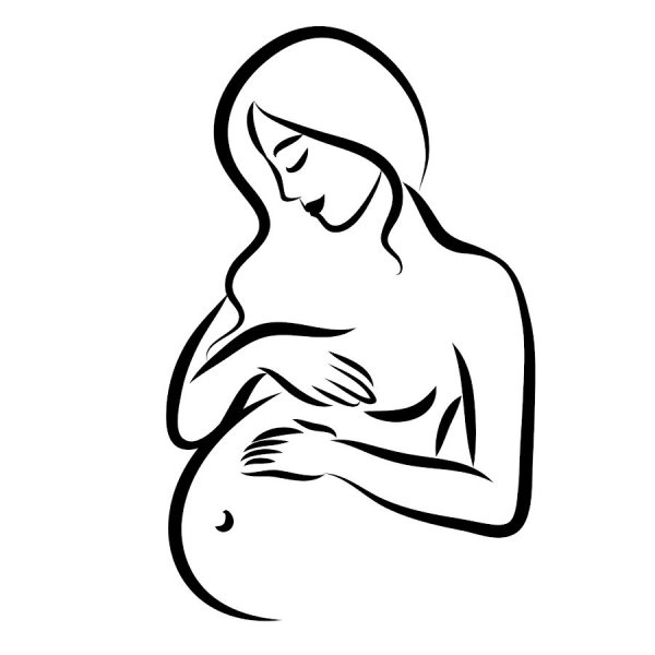 Очертания беременной женщины