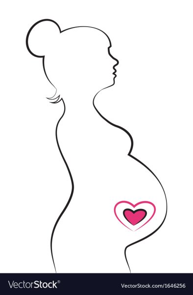 Трафарет беременной женщины