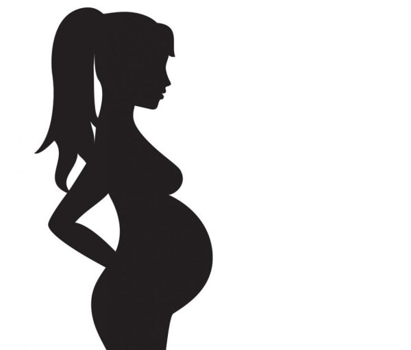 Силует беременной женщины
