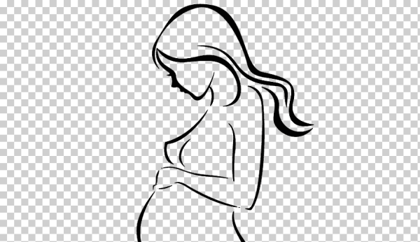 Беременность рисунок чб