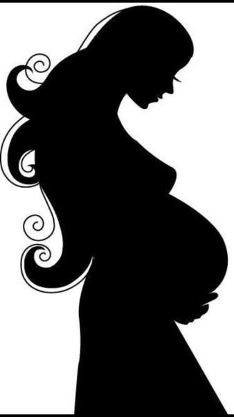 Силуэт беременной девушки