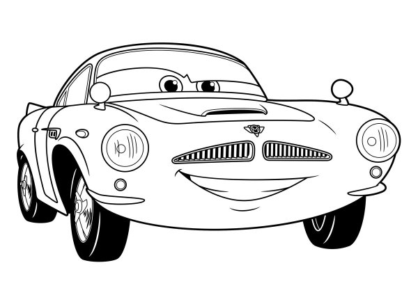 Раскраска Тачки Финн Макмисл