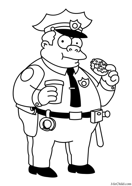 Раскраска милиционер