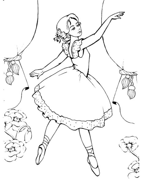 Разукрашка балет Щелкунчик