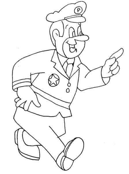 Раскраски профессии милиционер