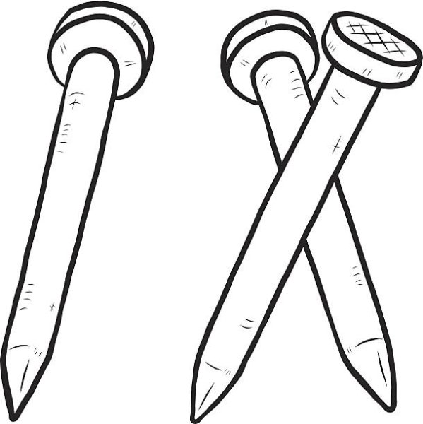 Гвоздь раскраска для малышей