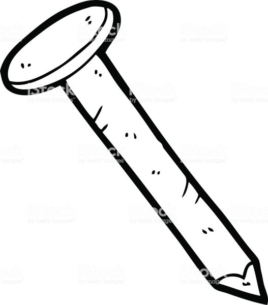 Детская раскраска гвоздь