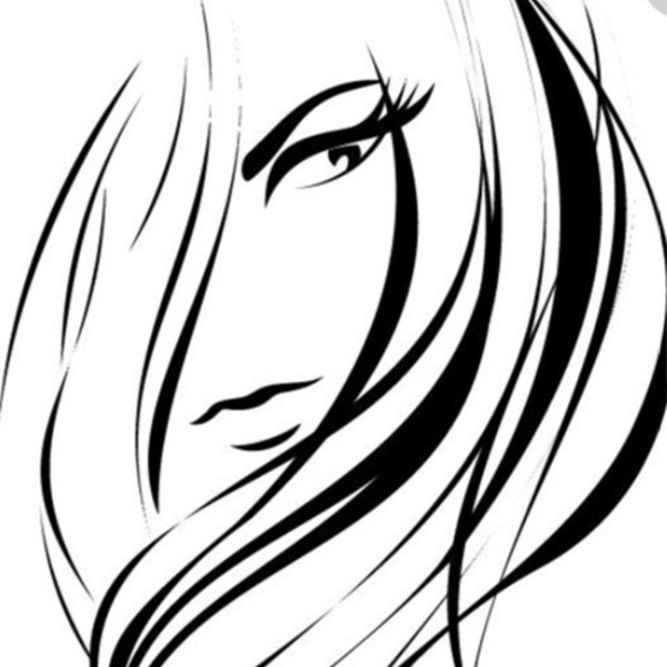 Арт лицо штриховой рисунок в векторе для корел