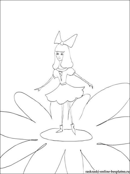 Дюймовочка рисунок