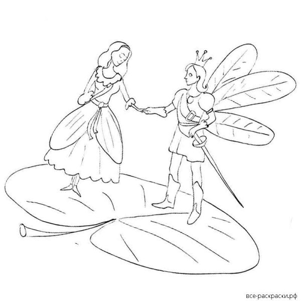 Раскраски с Дюймовочкой