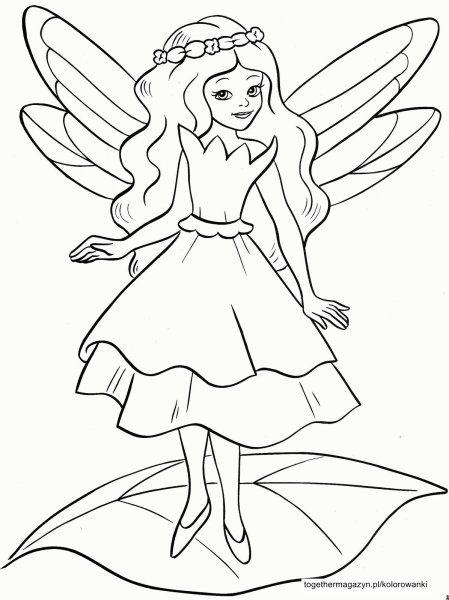 Раскраски для девочек Дюймовочка