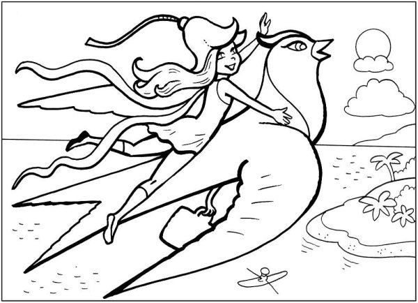 Ганс христиан Андерсен Дюймовочка раскраски