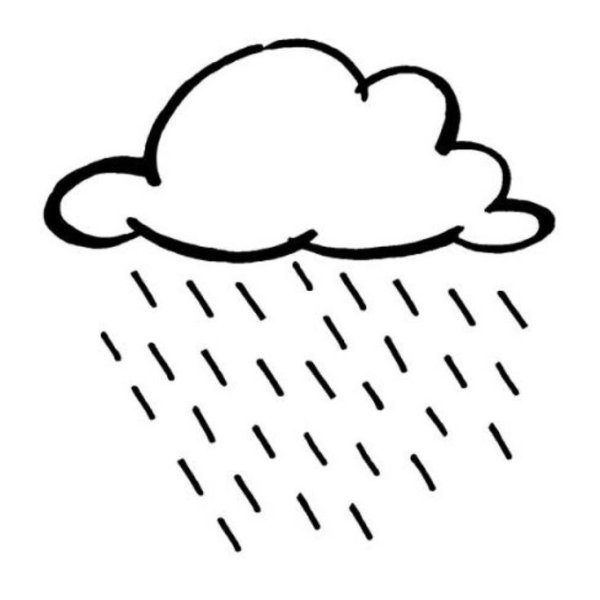 Тучка с дождиком раскраска
