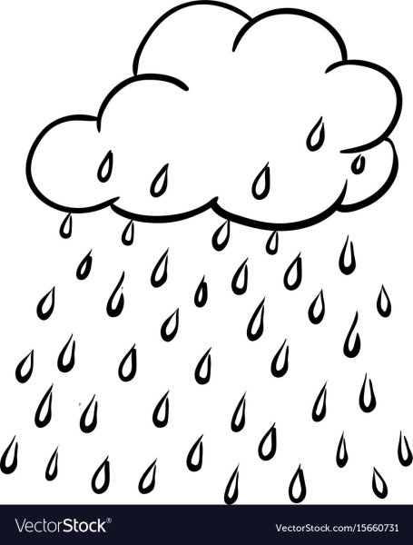 Облако с дождем раскраска
