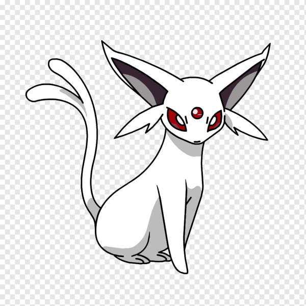 Белый покемон эспеон