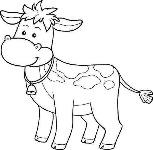 Бычок раскраска для малышей