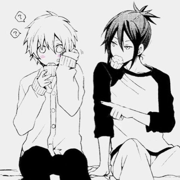 Аниме яой чб