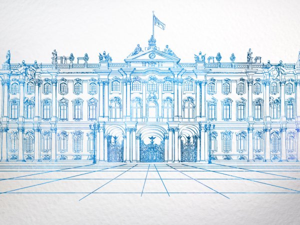 Екатерининский дворец в Санкт-Петербурге рисунок