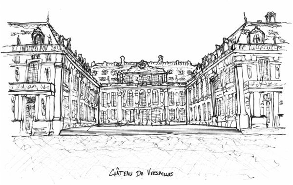 Версаль дворец зарисовки