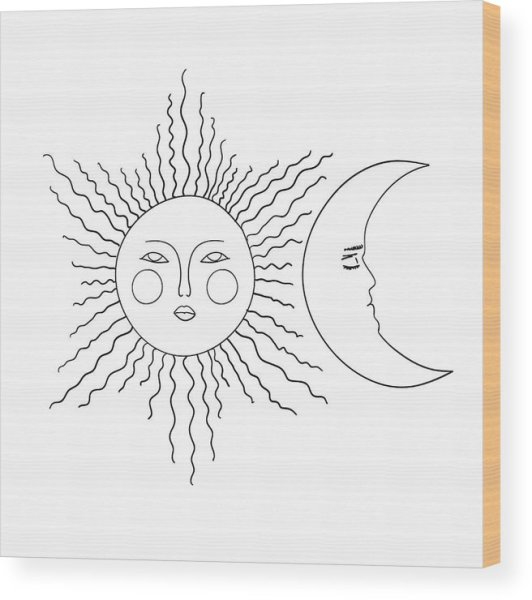 Солнце и Луна контур