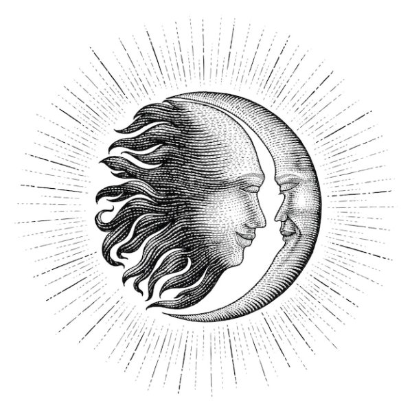 Луна с лицом гравюра