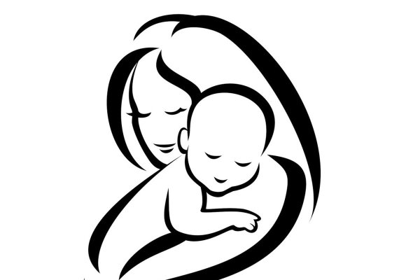 Очертания матери и ребенка