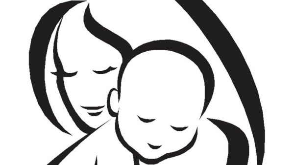 Силуэт матери и ребенка