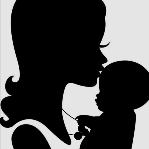 Силуэт матери и ребенка