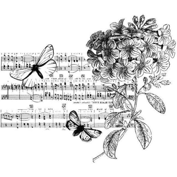 Монохромные рисунки для декупажа