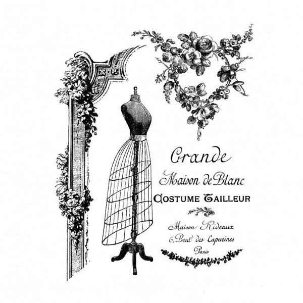 Карты для декупажа черно-белые